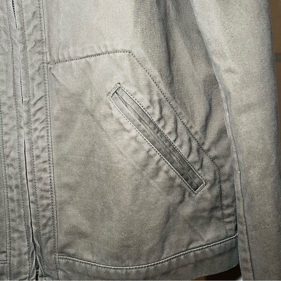 Banana Republic Utility Jacket Coat Mens Size Small Collard Olive Green Cotton - Picture 5 of 9